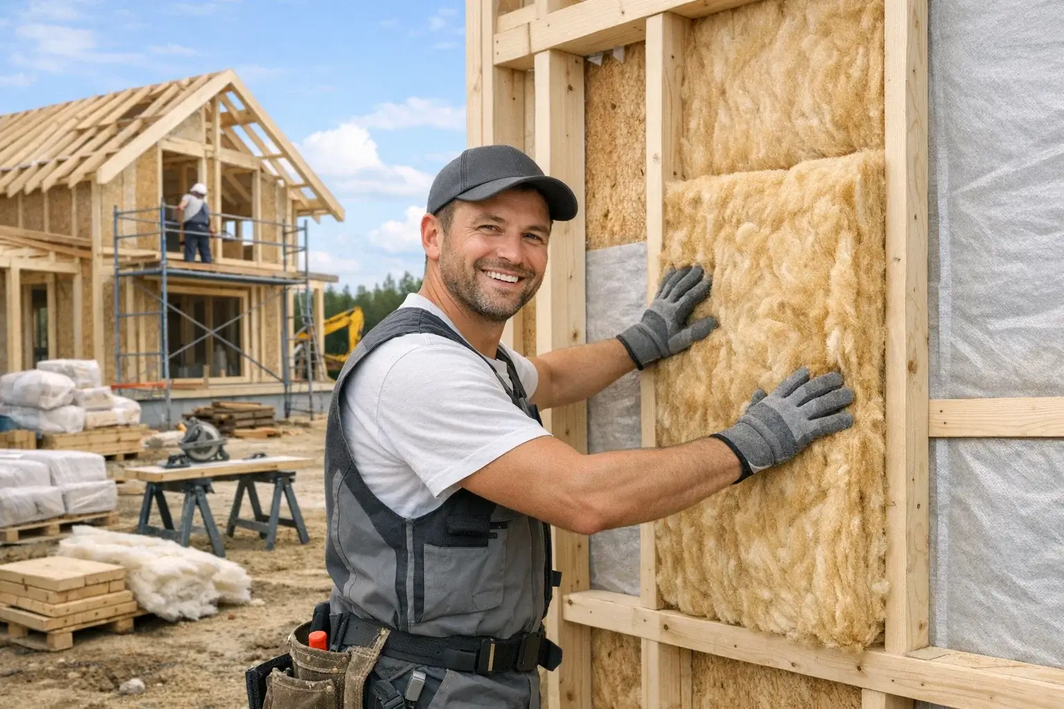 утепление стен частного дома строительным материалом